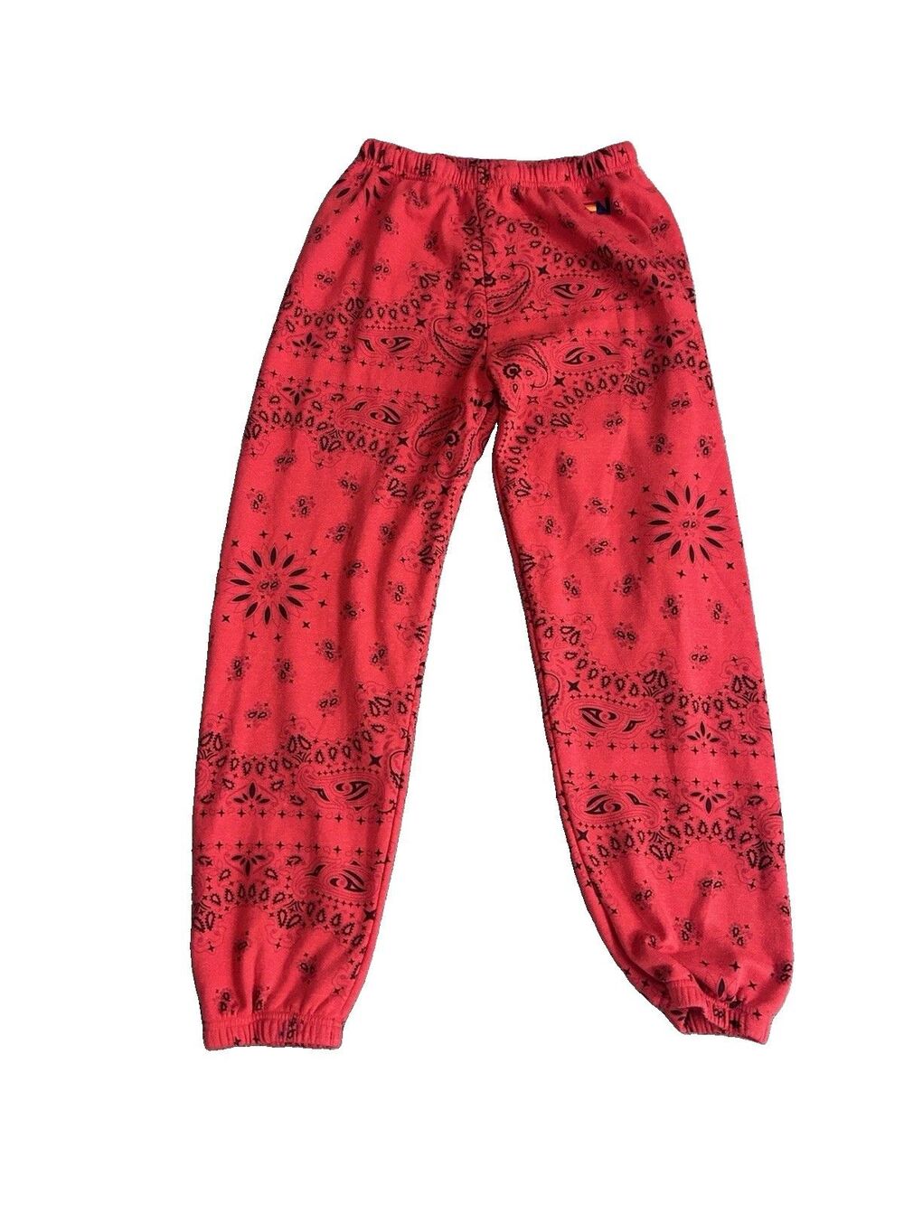 Aviator Nation Red Paisley Bandana LOVER Hoodie & Jogger Pants Sweatsuit Set M/L - Picture 8 of 9